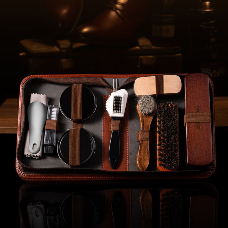 Ensemble de brosses à chaussur - Leather Shoe Polish avis et prix