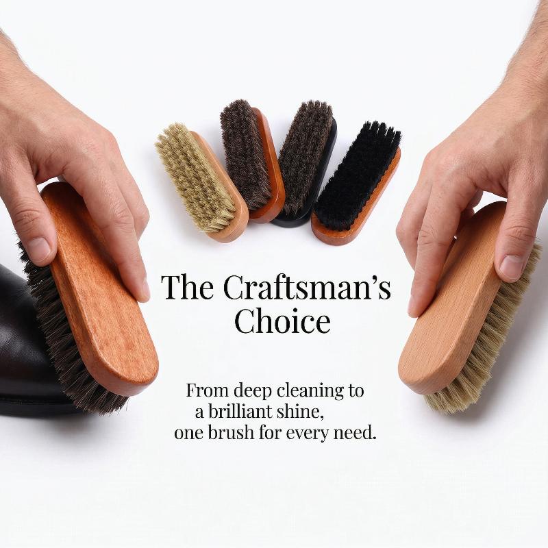Brosse à chaussures en bois av - Leather Shoe Polish avis et prix